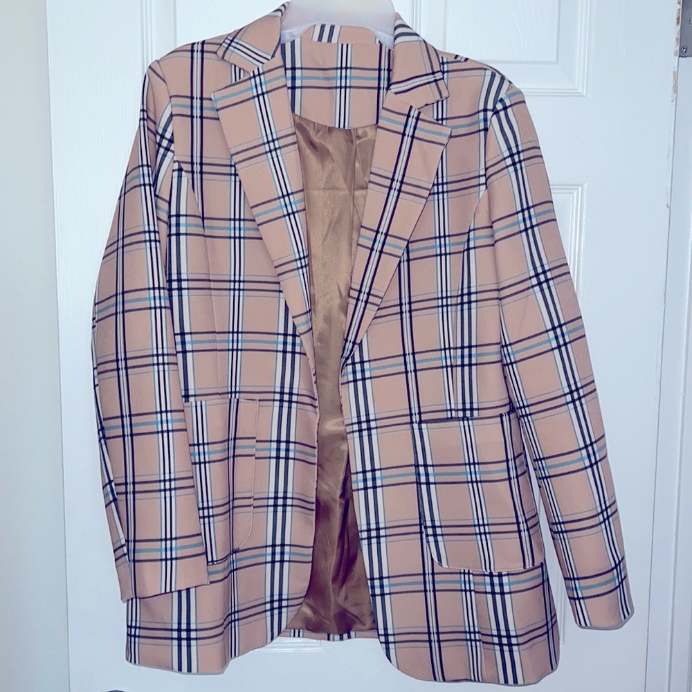 Plaid Blazer womans